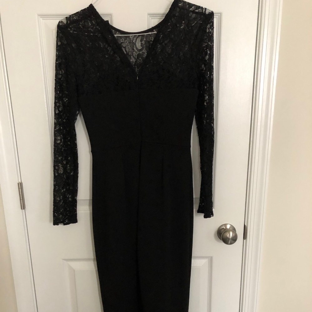 Lipsy Lace Top Long Sleeve Jumpsuit